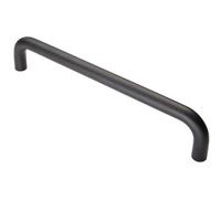 Loops Round D Bar Pull Handle 319 X 19mm 300mm Fixing Centres Matt Black