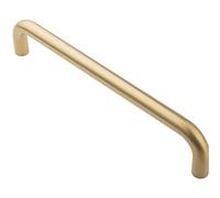 Loops Round D Bar Pull Handle 319 X 19mm 300mm Fixing Centres Satin Brass Pvd