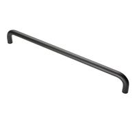 Loops Round D Bar Pull Handle 469 X 19mm 450mm Fixing Centres Matt Black