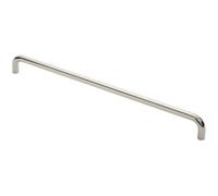 Loops Round D Bar Pull Handle 619 X 19mm 600mm Fixing Centres Bright Steel