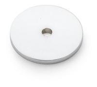 Loops Round Kitchen Door Knob Backplate - Polished Chrome 30mm Diameter Circular Plate