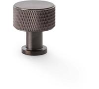 Loops Round Knurled Door Knob - 29mm Diameter Dark Bronze Radio Cupboard Pull Handle
