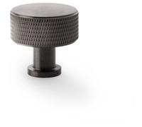 Loops Round Knurled Door Knob - 35mm Diameter Dark Bronze Radio Cupboard Pull Handle