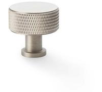 Loops Round Knurled Door Knob - 35mm Diameter Satin Nickel Radio Cupboard Pull Handle
