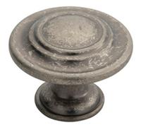 Loops Round Ringed Pattern Door Knob 32mm Diameter Pewter Cabinet Handle Loops Multicolor