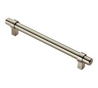 Loops Round T Bar Cabinet Pull Handle 200 X 14mm 160mm Fixing Centres Satin Nickel
