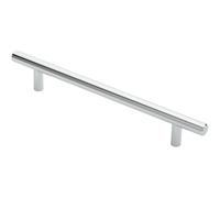 Loops Round T Bar Cabinet Pull Handle 220 x 12mm 160mm Fixing Centres Chrome Loops Multicolor