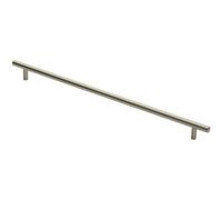 Loops Round T Bar Cabinet Pull Handle 444 X 12mm 384mm Fixing Centres Satin Nickel