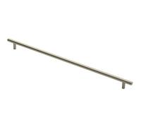 Loops Round T Bar Cabinet Pull Handle 508 X 12mm 448mm Fixing Centres Satin Nickel