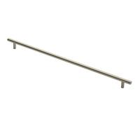Loops Round T Bar Cabinet Pull Handle 508 x 12mm 448mm Fixing Centres Satin Nickel in Metallics Loops Metallics