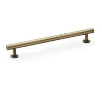 Loops Round T Bar Pull Handle - Antique Brass - 192mm Centres Solid Brass Drawer Door