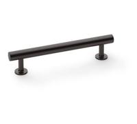 Loops Round T Bar Pull Handle - Dark Bronze - 128mm Centres Solid Brass Drawer Door