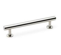 Loops Round T Bar Pull Handle - Polished Nickel 128mm Centres Solid Brass Drawer Door