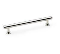 Loops Round T Bar Pull Handle - Polished Nickel 160mm Centres Solid Brass Drawer Door