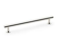 Loops Round T Bar Pull Handle - Polished Nickel 192mm Centres Solid Brass Drawer Door