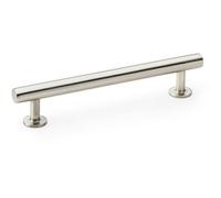 Loops Round T Bar Pull Handle - Satin Nickel - 128mm Centres Solid Brass Drawer Door