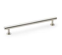 Loops Round T Bar Pull Handle - Satin Nickel - 192mm Centres Solid Brass Drawer Door