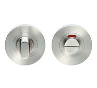 Loops Round Thumbturn Door Lock and Coin Release With Indicator Satin Stainless Steel