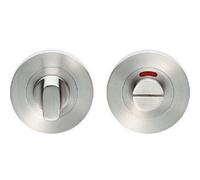 Loops Round Thumbturn Door Lock And Coin Release With Indicator Satin Stainless Steel