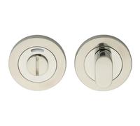 Round Thumbturn Lock and Release Concealed Fix Rose Bright Stainless Steel