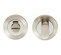 Loops Round Thumbturn Lock and Release Concealed Fix Rose Polished Satin Steel
