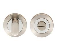 Loops Round Thumbturn Lock And Release With Indicator Satin & Bright Steel