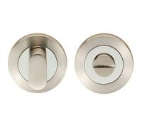 Loops Round Thumbturn Lock and Release With Indicator Satin & Bright Steel