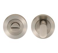Loops Round Thumbturn Lock & Release Concealed Fix Rose Satin Stainless Steel in Metallics Loops Metallics