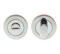 Loops Round Thumbturn Lock & Release With Indicator Bright Stainless Steel in Metallics Loops Metallics