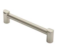 Loops Round Tube Pull Handle 180 X 16mm 160mm Fixing Centres Satin Nickel