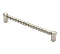 Loops Round Tube Pull Handle 244 x 16mm 224mm Fixing Centres Satin Nickel in Metallics Loops Metallics