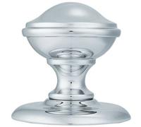 Loops Round Victorian Centre Door Knob Polished Chrome 79mm Rose Outdoor Handle Loops Multicolor