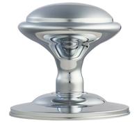 Loops Round Victorian Centre Door Knob Polished Chrome 85mm Rose Outdoor Handle Loops Multicolor