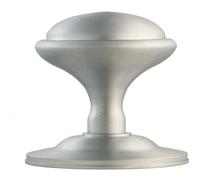 Loops Round Victorian Centre Door Knob Satin Chrome 85mm Rose Outdoor Handle Loops Multicolor