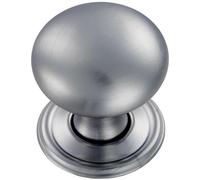 Loops Round Victorian Cupboard Door Knob 32mm Dia Satin Chrome Cabinet Handle Loops Multicolor