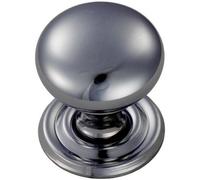 Loops Round Victorian Cupboard Door Knob 38mm Dia Polished Chrome Cabinet Handle
