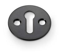 Loops Round Victorian Standard Lock Profile Escutcheon - Polished Brass Door Key Plate