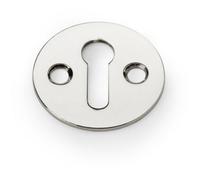 Loops Round Victorian Standard Lock Profile Escutcheon Polished Nickel Door Key Plate