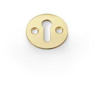 Loops Round Victorian Standard Lock Profile Escutcheon - Satin Brass Door Key Plate