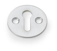 Loops Round Victorian Standard Lock Profile Escutcheon - Satin Chrome Door Key Plate