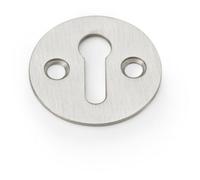Loops Round Victorian Standard Lock Profile Escutcheon - Satin Nickel Door Key Plate