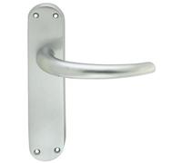Loops Rounded Sleek Internal Latch Door Handle - Satin Chrome Lever On Backplate