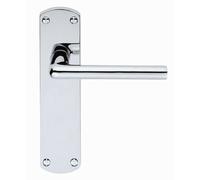 Loops Rounded Straight Bar Handle on Latch Backplate 170 x 42mm Polished Chrome Loops Multicolor