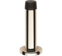Loops Rubber Tipped Doorstop Cylinder with Rose Wall Mounted 71mm Polished Nickel in Metallics Loops Metallics