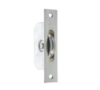 Loops Sash Roller With Rectangular Plate In Satin Chrome - 118X26mm Premium Quality - Window Fastener