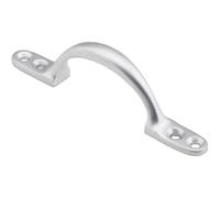 Loops Sash Window Bow Shaped Lift Handle 102 x 12mm 28mm Proj Satin Chrome Loops Multicolor