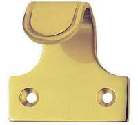 Loops Sash Window Lift Handle 53 x 52mm 33mm Fixing Centres Polished Brass in Metallics Loops Metallics