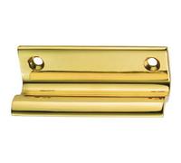 Loops Sash Window Lift Handle 62 x 20mm 47mm Fixing Centres Polished Brass in Metallics Loops Metallics