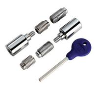 Loops Sash Window Stop Lock Set with Key 25 x 16mm Window Restrictor Chrome Loops Multicolor