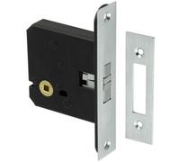 Loops Satin Chrome Mortice Lock For Sliding Bathroom Doors - Door Lock